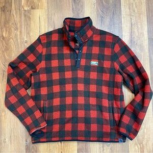 LL Bean polar buffalo plaid fleece large / XL